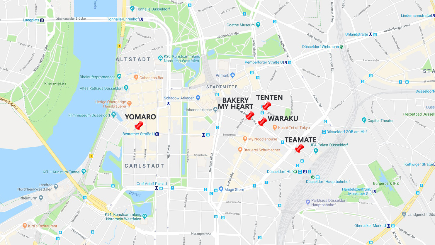 japanisches Düsseldorf - Karte 1